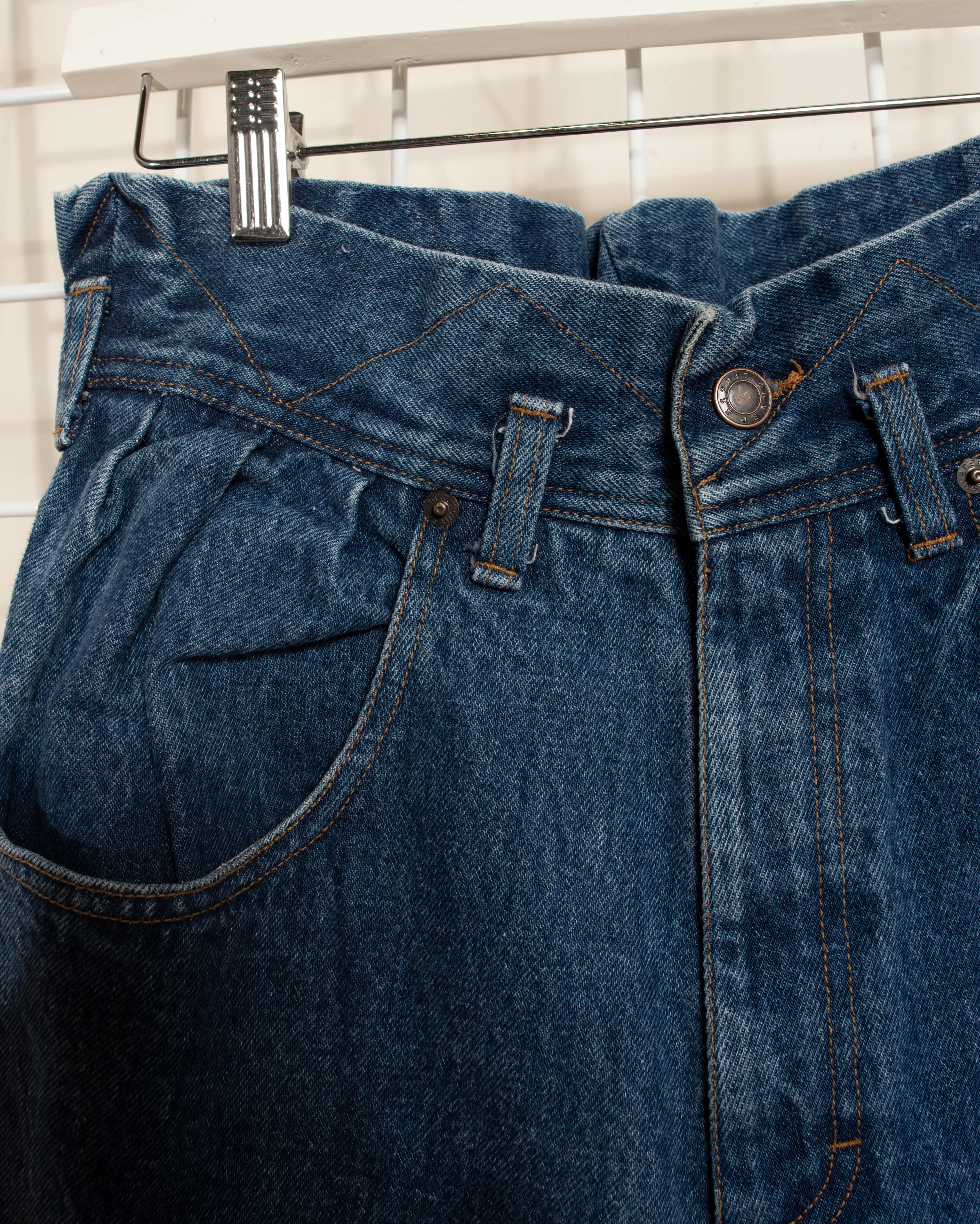 1980s ESPRIT Unique Waistband Paperbag Jeans
