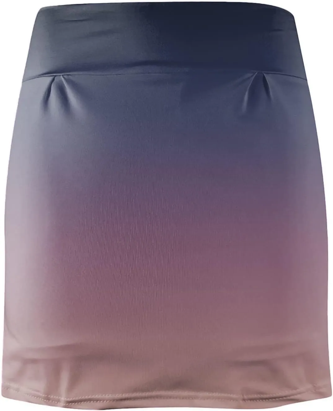 2025 Women Gradient Colour Skirt Shorts Ladies Pleated Tennis Skirts Short Regular Fit Fake Two Piece Half Trouser