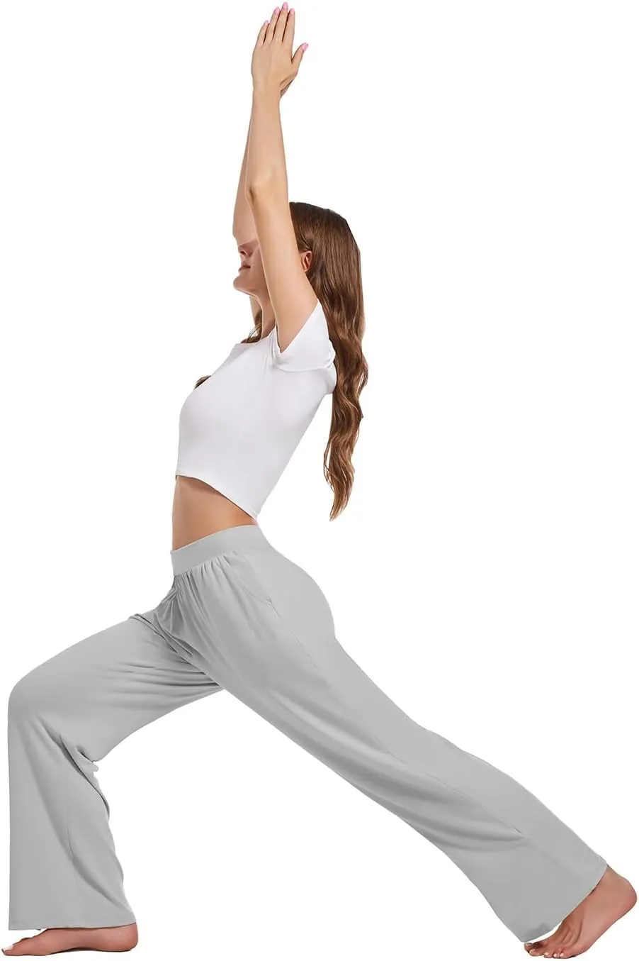 3 Pack Women's Lounge Cozy Wide Leg with Pockets Loose Flowy Yoga Sweatpants Workout Comfy Jogger Pants