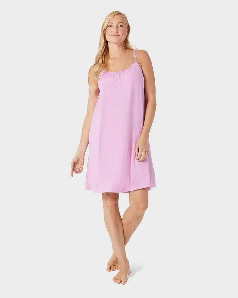 32 Degrees Womens Cool Flowy Bra Dress | with Built-in Cups | Relaxed Fit | Adjustable Spaghetti Strap