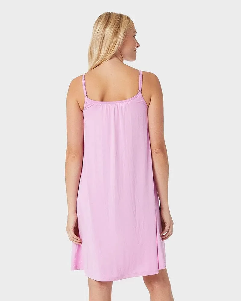 32 Degrees Womens Cool Flowy Bra Dress | with Built-in Cups | Relaxed Fit | Adjustable Spaghetti Strap