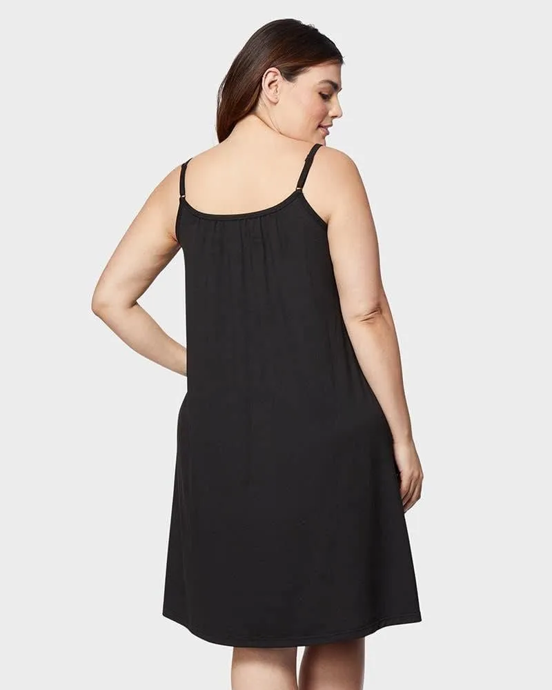32 Degrees Womens Cool Flowy Bra Dress | with Built-in Cups | Relaxed Fit | Adjustable Spaghetti Strap