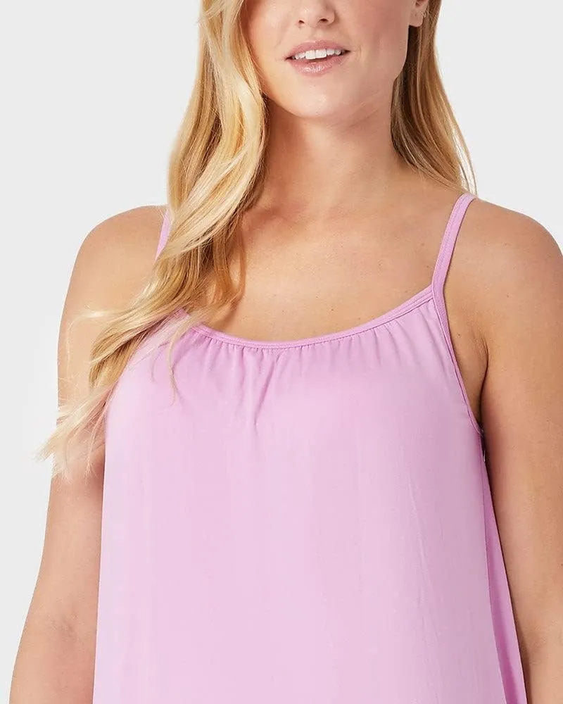 32 Degrees Womens Cool Flowy Bra Dress | with Built-in Cups | Relaxed Fit | Adjustable Spaghetti Strap
