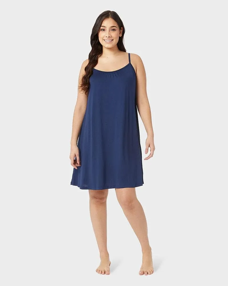 32 Degrees Womens Cool Flowy Bra Dress | with Built-in Cups | Relaxed Fit | Adjustable Spaghetti Strap