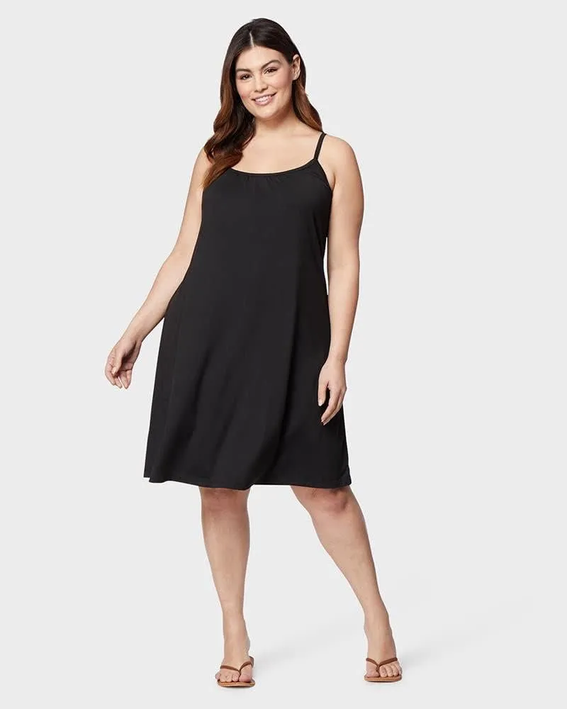 32 Degrees Womens Cool Flowy Bra Dress | with Built-in Cups | Relaxed Fit | Adjustable Spaghetti Strap