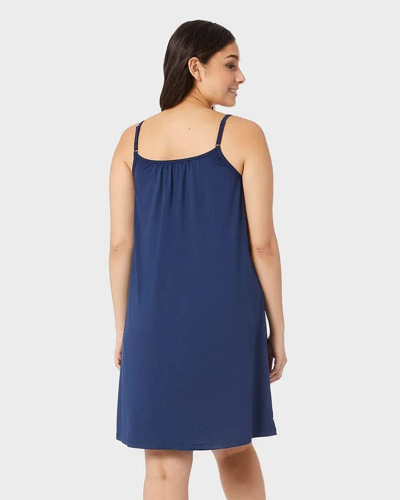 32 Degrees Womens Cool Flowy Bra Dress | with Built-in Cups | Relaxed Fit | Adjustable Spaghetti Strap