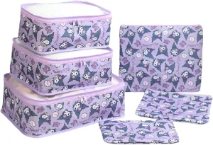 6Piece Travel Storage Bags Luggage Suitcases Packing Cubes Toiletry Shoe Pouches Accessories Sorting Organizers