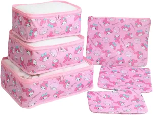 6Piece Travel Storage Bags Luggage Suitcases Packing Cubes Toiletry Shoe Pouches Accessories Sorting Organizers