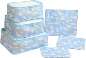 6Piece Travel Storage Bags Luggage Suitcases Packing Cubes Toiletry Shoe Pouches Accessories Sorting Organizers