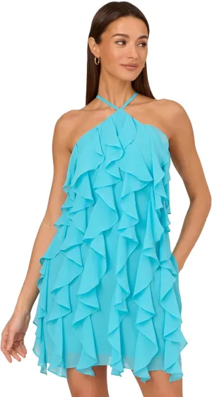 Adrianna Papell Women's Poly Chiffon Mini Dress
