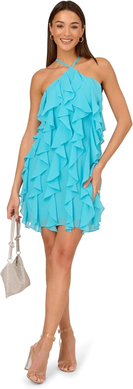 Adrianna Papell Women's Poly Chiffon Mini Dress