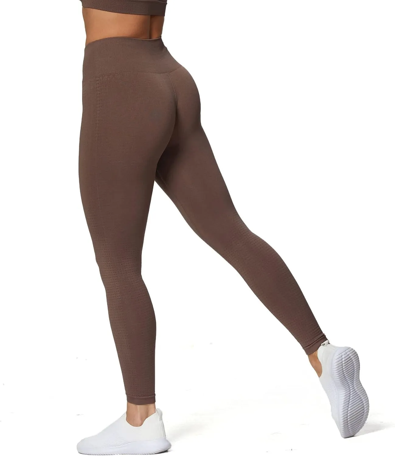 Aoxjox Women's High Waist Workout Gym Vital Seamless Leggings Yoga Pants