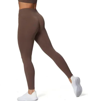 Aoxjox Women's High Waist Workout Gym Vital Seamless Leggings Yoga Pants