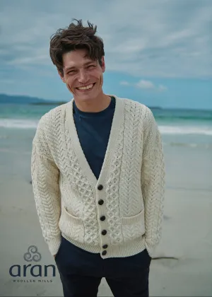 Aran V-Neck Cardigan | Natural