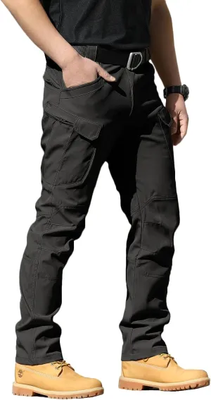 AUTIWITUA Men's Tactical Pants Water Resistant Flex Ripstop Cargo Pants Lightweight Hiking Pants with Multi Pockets(No Belt)