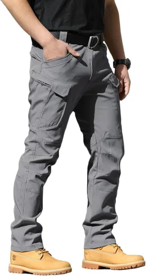 AUTIWITUA Men's Tactical Pants Water Resistant Flex Ripstop Cargo Pants Lightweight Hiking Pants with Multi Pockets(No Belt)