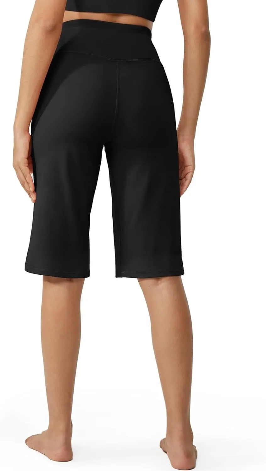 Baggy Pants Elastic Waist Cargo Petite Short Womens Capris Summer Linen Cotton Capri Pants for Women Stretch Loose