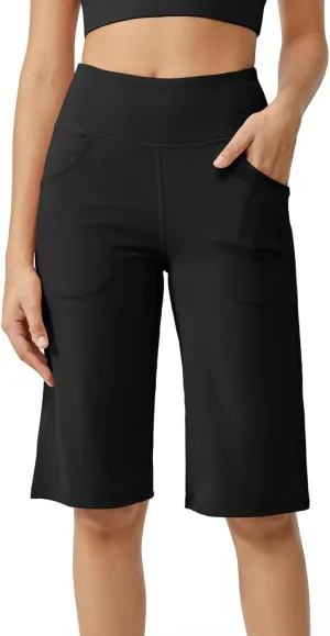 Baggy Pants Elastic Waist Cargo Petite Short Womens Capris Summer Linen Cotton Capri Pants for Women Stretch Loose