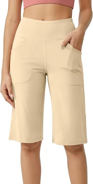 Baggy Pants Elastic Waist Cargo Petite Short Womens Capris Summer Linen Cotton Capri Pants for Women Stretch Loose