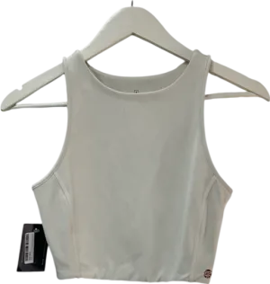 bahe Cream Reforma High Neck Longline Crop Coconut UK S