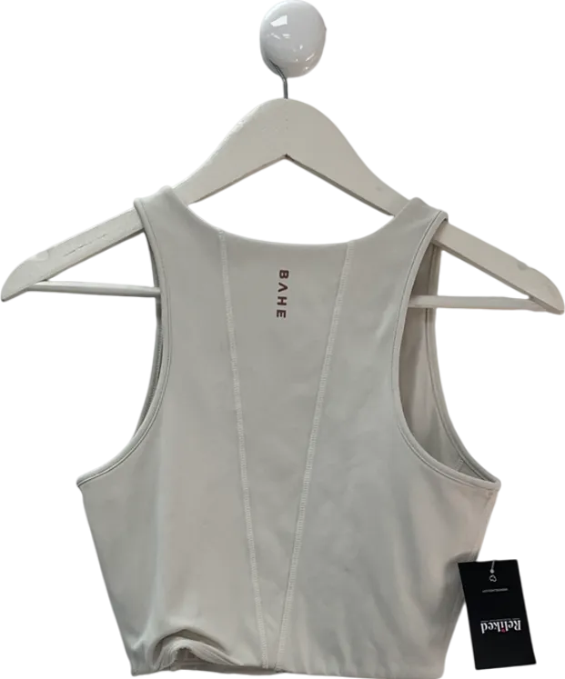 bahe Cream Reforma High Neck Longline Crop Coconut UK S