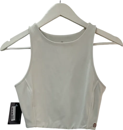 bahe Cream Reforma High Neck Longline Crop Coconut UK S