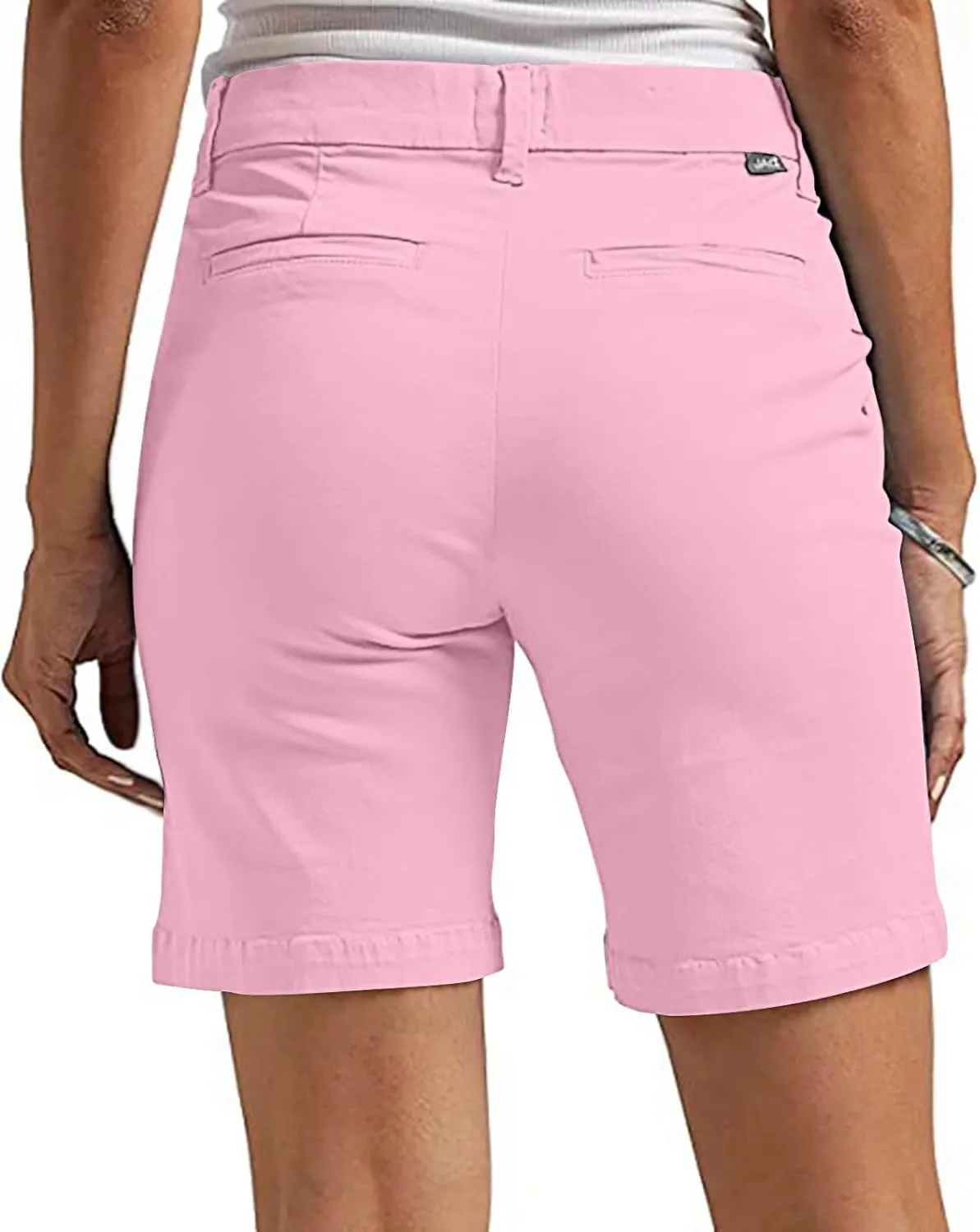 Bermuda Shorts for Women Stretchy Dressy Casual High Waisted Lounge Short Pants Straight Leg Hiking Vacation Outfits