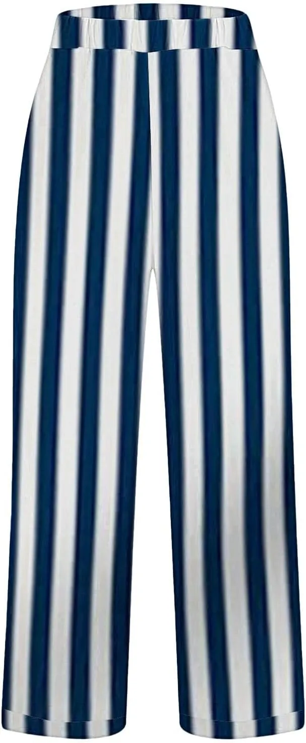Boho Chic Linen Pants Women Split Hem Wide Leg Trousers with Hidden Elastic Waistband Summer 2025