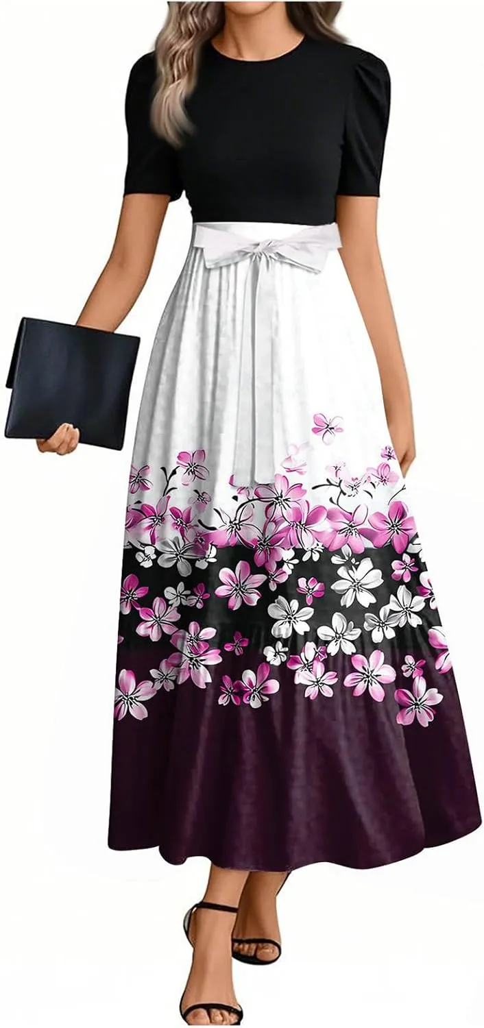 Boho Womens Summer Dresses, Trendy Spring Elegant Beach Vacation Comfy Sundress