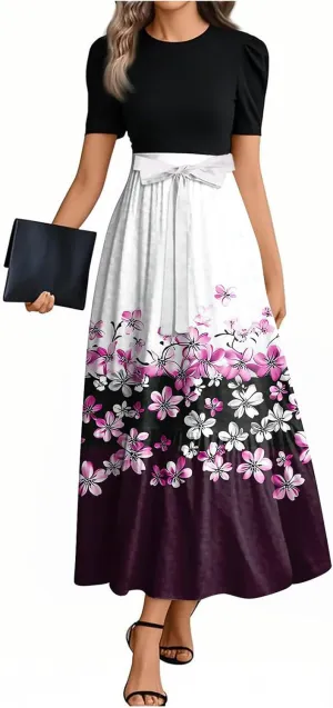 Boho Womens Summer Dresses, Trendy Spring Elegant Beach Vacation Comfy Sundress