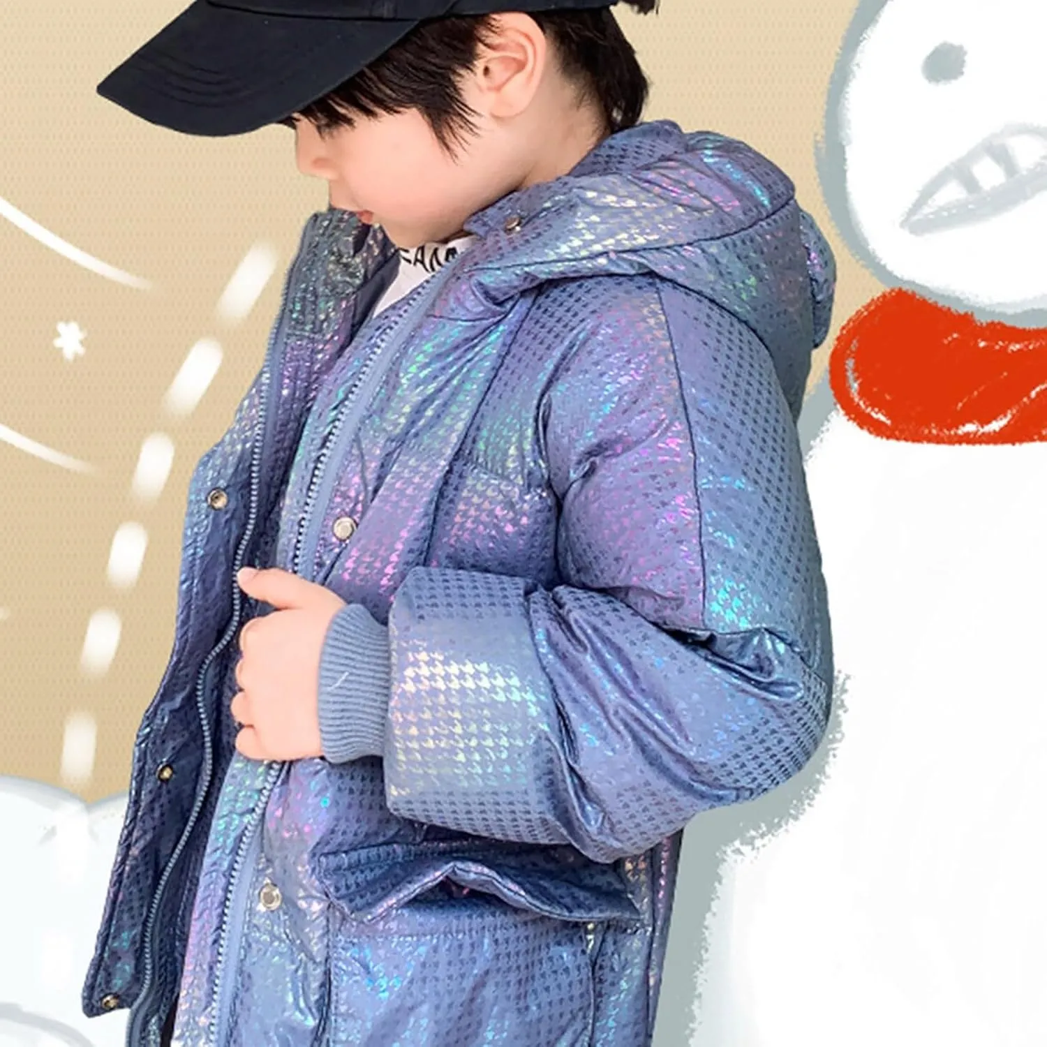 Boy Jacket Kids Toddler Baby Girls Boys Winter Warm Thick Solid Cotton Long Sleeve Padded Coats for Toddler Boys 5t