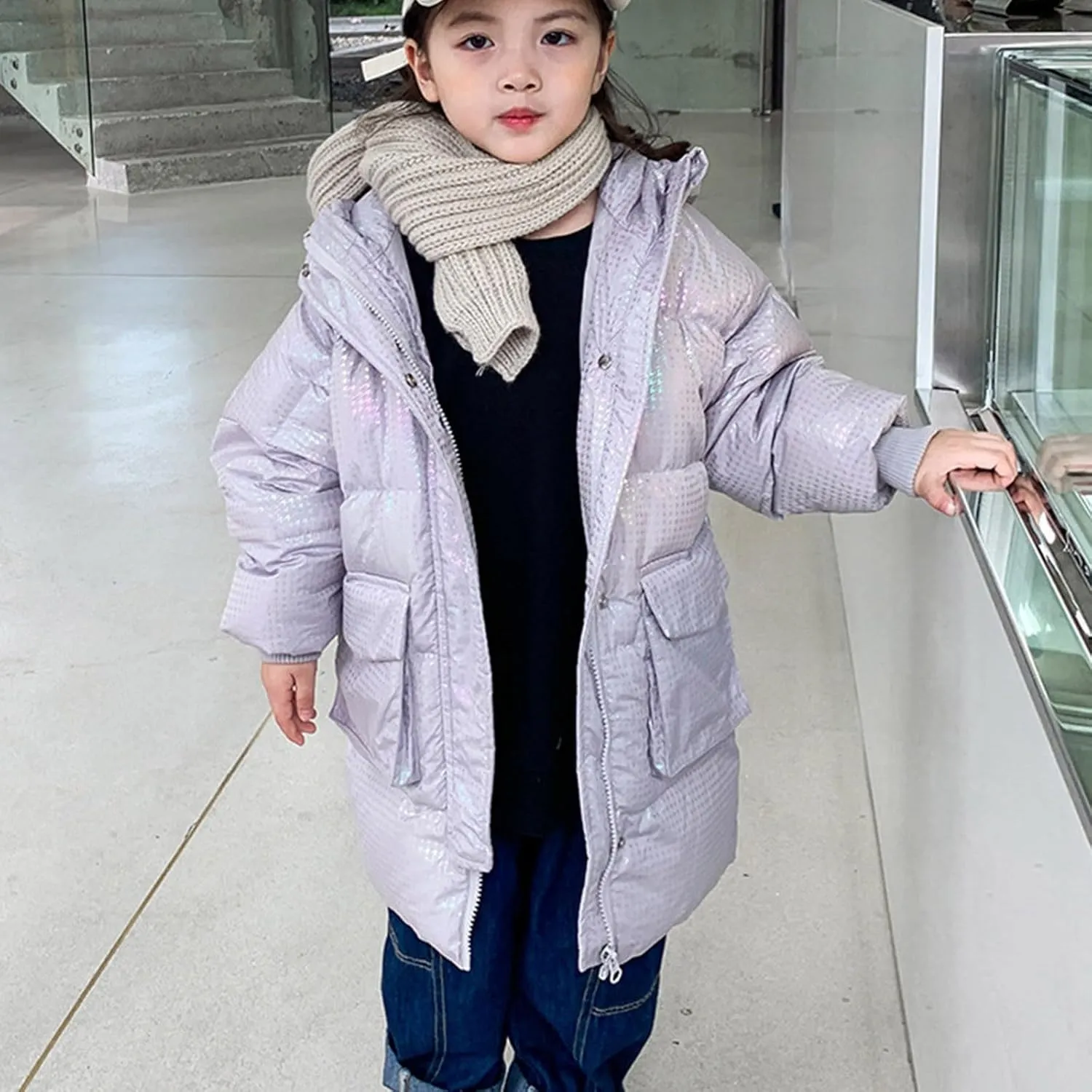 Boy Jacket Kids Toddler Baby Girls Boys Winter Warm Thick Solid Cotton Long Sleeve Padded Coats for Toddler Boys 5t