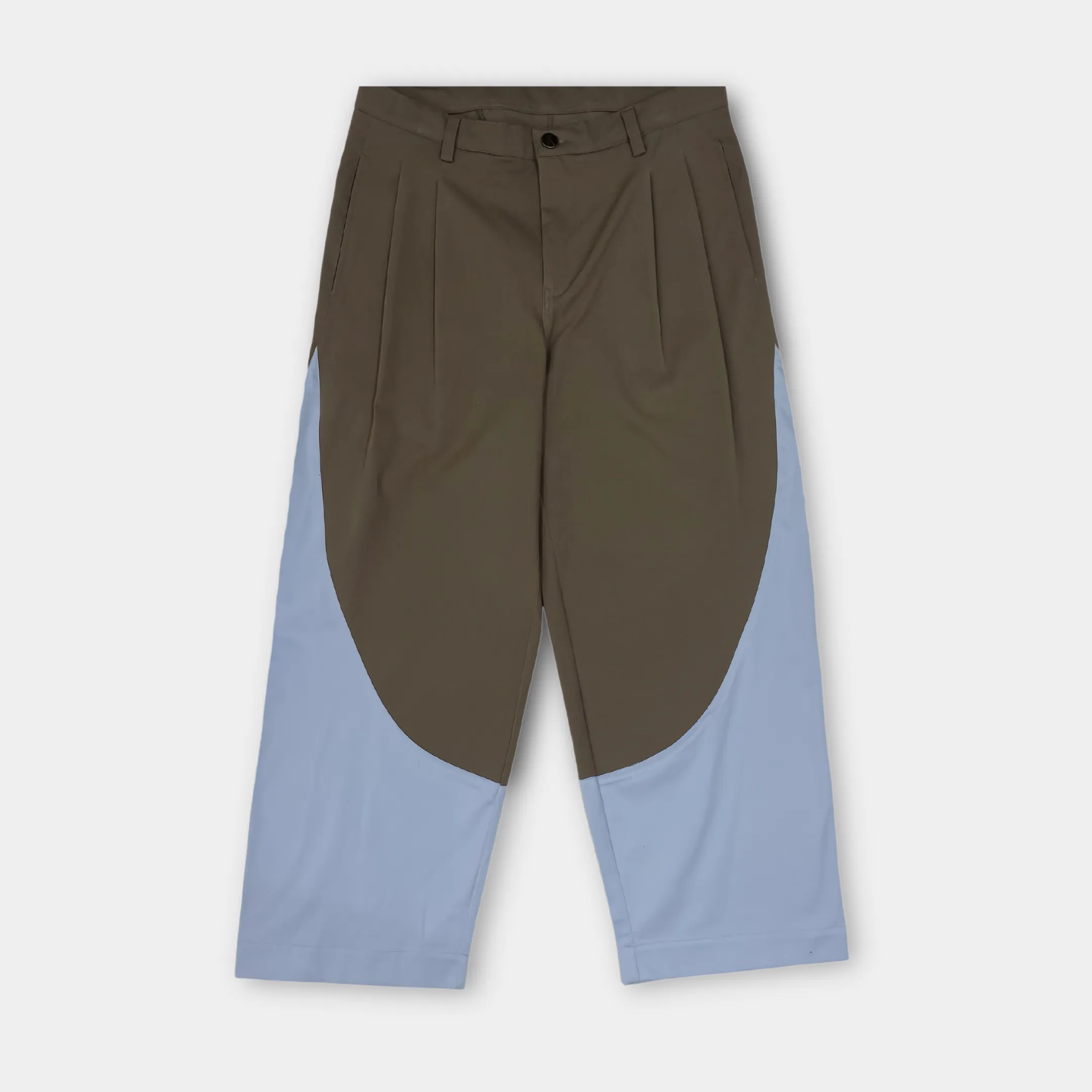 Brown Curve Cut Pants
