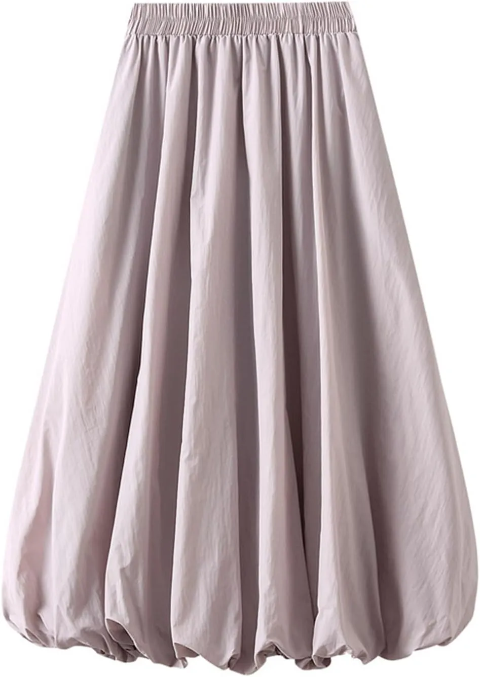 Bubble Skirt Boho Long for Women Ruffled Elastic Pleated Midi Summer Skirt Coquette Aesthetic Flowy Vintage Dress