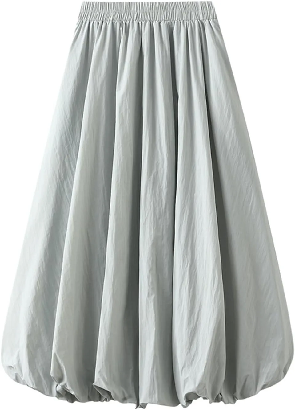 Bubble Skirt Boho Long for Women Ruffled Elastic Pleated Midi Summer Skirt Coquette Aesthetic Flowy Vintage Dress