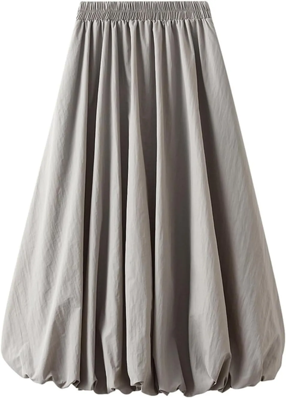 Bubble Skirt Boho Long for Women Ruffled Elastic Pleated Midi Summer Skirt Coquette Aesthetic Flowy Vintage Dress
