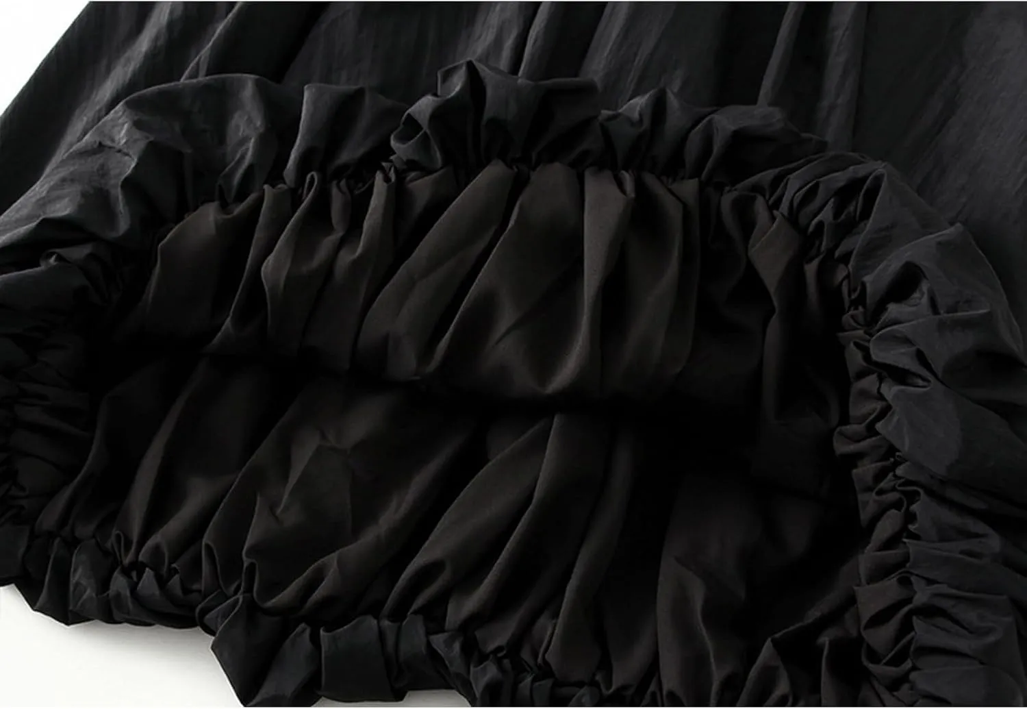 Bubble Skirt Boho Long for Women Ruffled Elastic Pleated Midi Summer Skirt Coquette Aesthetic Flowy Vintage Dress