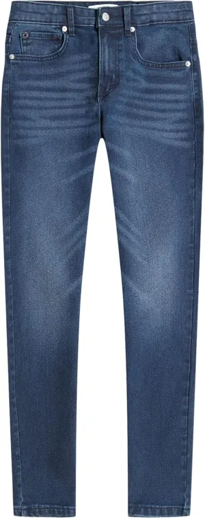 Calvin Klein Boys' Skinny Fit Stretch Denim Jeans, 5-Pocket Style, Zipper Fly & Button Closure