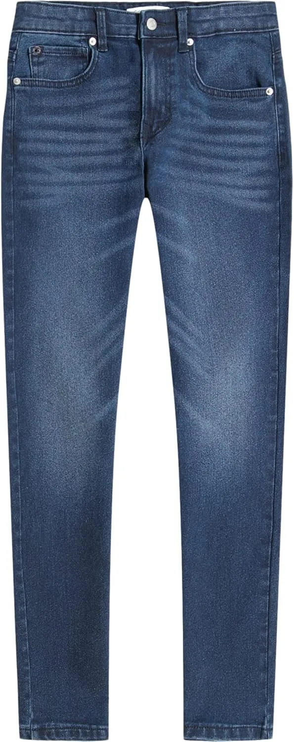 Calvin Klein Boys' Skinny Fit Stretch Denim Jeans, 5-Pocket Style, Zipper Fly & Button Closure