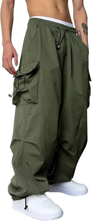 Cargo Pant for Men Big and Tall Casual Joggers Athletic Pant Flex Stretch Loose Straight Sweatpants Work Hiking Pant