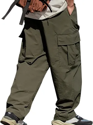 Cargo Pant for Men Big and Tall Casual Joggers Athletic Pant Flex Stretch Loose Straight Sweatpants Work Hiking Pant
