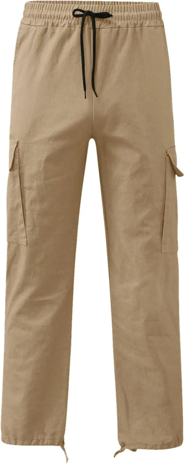 Cargo Pants for Men Work Deep Pockets Casual Hiking Pants Workout Joggers Stretch Twill Track Sweatpants Multi Pockets