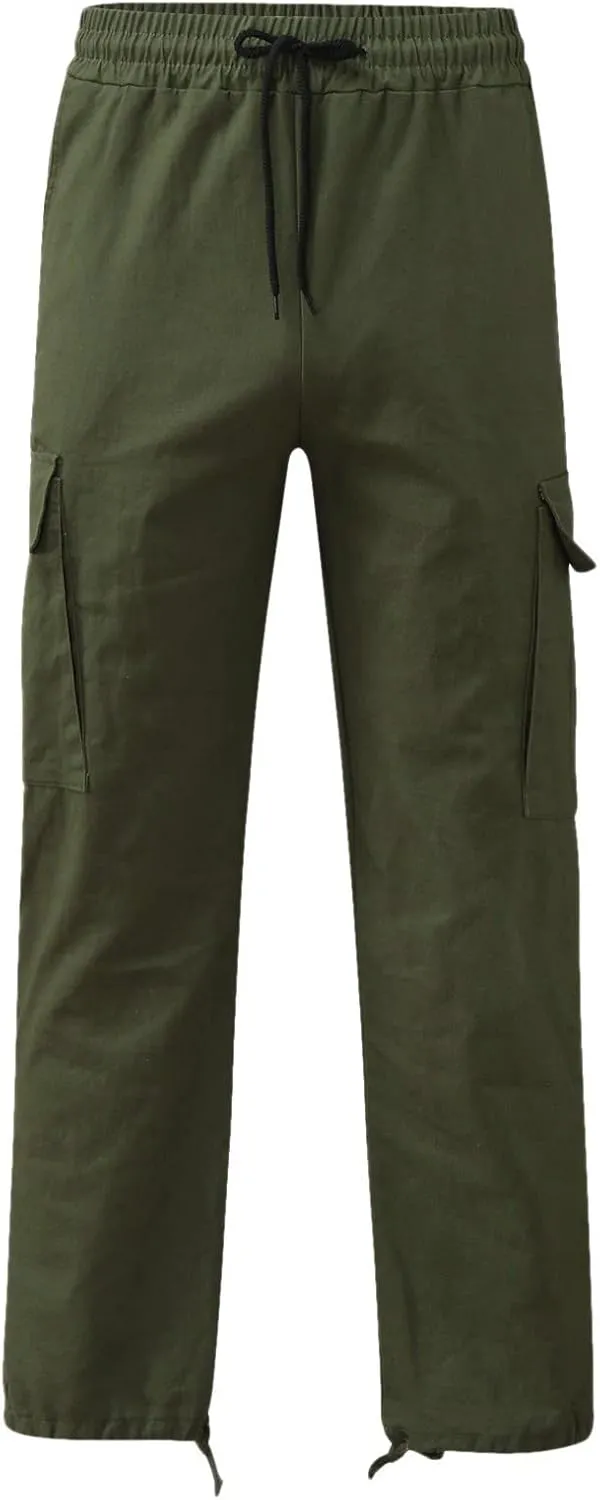 Cargo Pants for Men Work Deep Pockets Casual Hiking Pants Workout Joggers Stretch Twill Track Sweatpants Multi Pockets