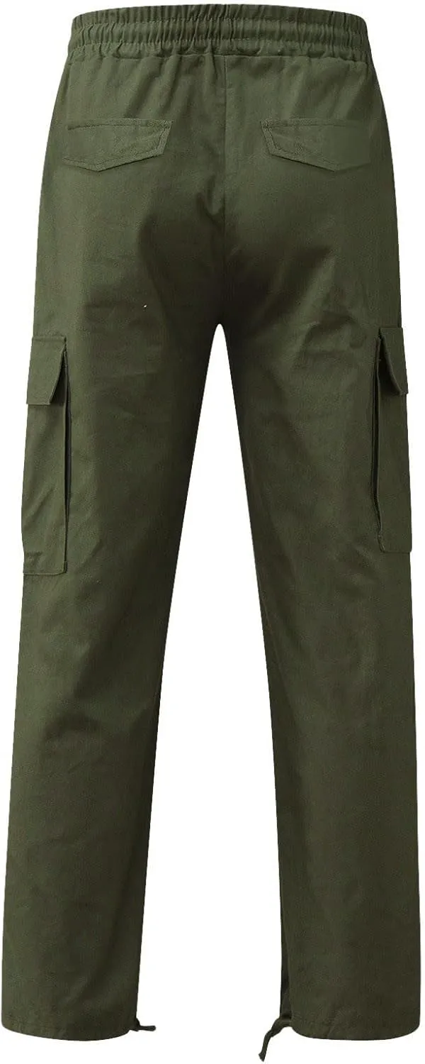 Cargo Pants for Men Work Deep Pockets Casual Hiking Pants Workout Joggers Stretch Twill Track Sweatpants Multi Pockets