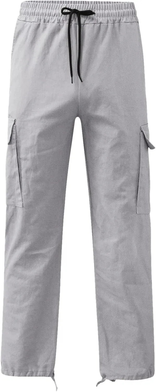 Cargo Pants for Men Work Deep Pockets Casual Hiking Pants Workout Joggers Stretch Twill Track Sweatpants Multi Pockets