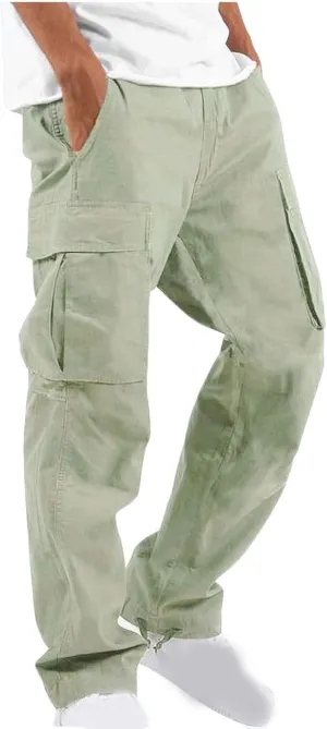 Cargo Pants Men with Multi Pockets Lightweight Outdoor Hiking Jogger Classic Fit Tactical Pant Activewear
