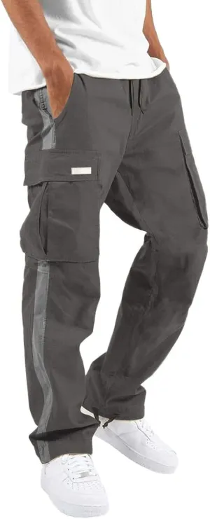 Cargo Work Pants for Men Classic Fit Lightweight Ripstop Trousers Casual Hiking Tactical Bottom Pant Multi-Pockets