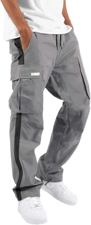 Cargo Work Pants for Men Classic Fit Lightweight Ripstop Trousers Casual Hiking Tactical Bottom Pant Multi-Pockets