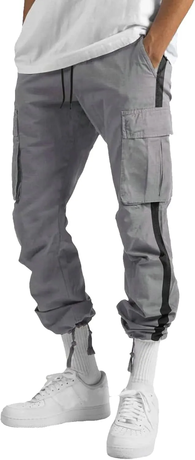 Cargo Work Pants for Men Classic Fit Lightweight Ripstop Trousers Casual Hiking Tactical Bottom Pant Multi-Pockets