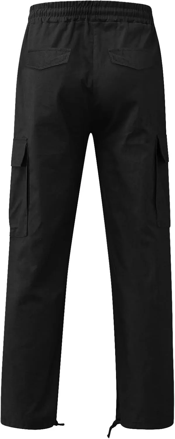Cargo Work Pants for Men Classic Fit Lightweight Ripstop Trousers Casual Hiking Tactical Bottom Pant Multi-Pockets